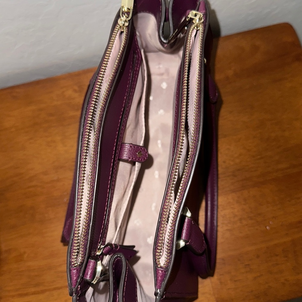 kate spade sydney satchel in sangria wine color - Picture 7 of 13
